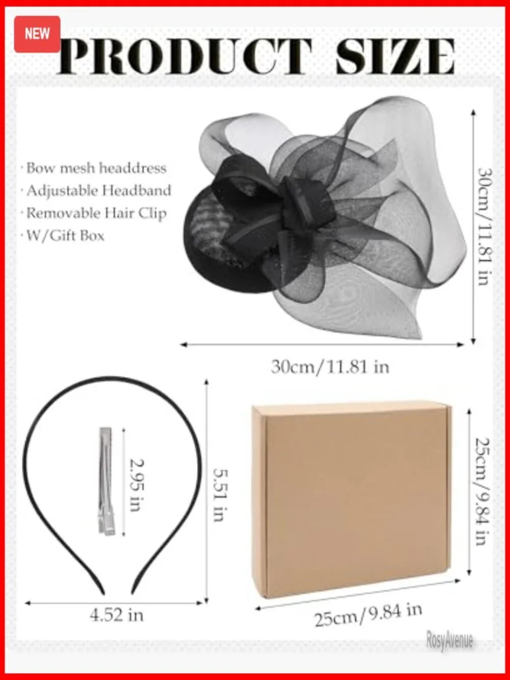 Derby Fascinator Hat with Mesh Crown for Tea Parties and Events
